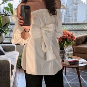 Elegant Off-Shoulder White Top